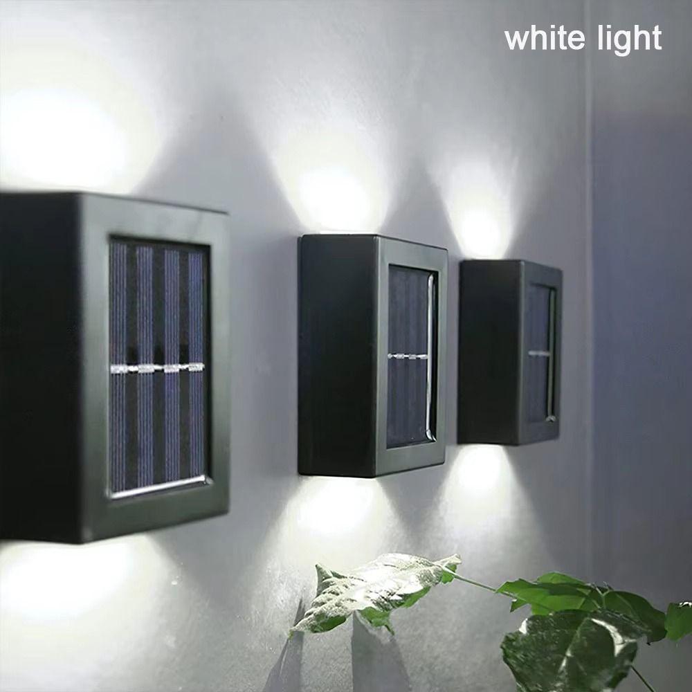 2Pcs Waterproof Solar Wall Light Solar Powered Decorative Light Solar Spot Light Up Down Lighting LED Solar Light