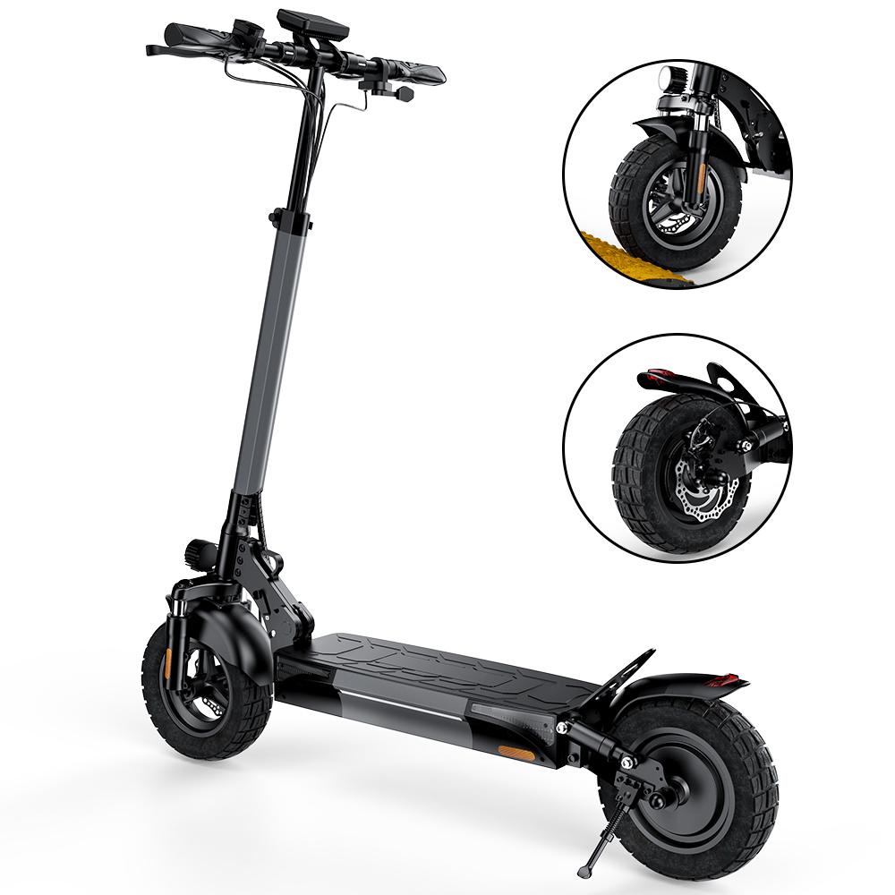 iScooter W9 Voksen Sammenleggbar Praktisk By E-Scooter 1000W Motor 48V14Ah Batteri 10 Tommer 10-tommers Pneumatisk Terrengdekk Elektrisk Sparkesykkel