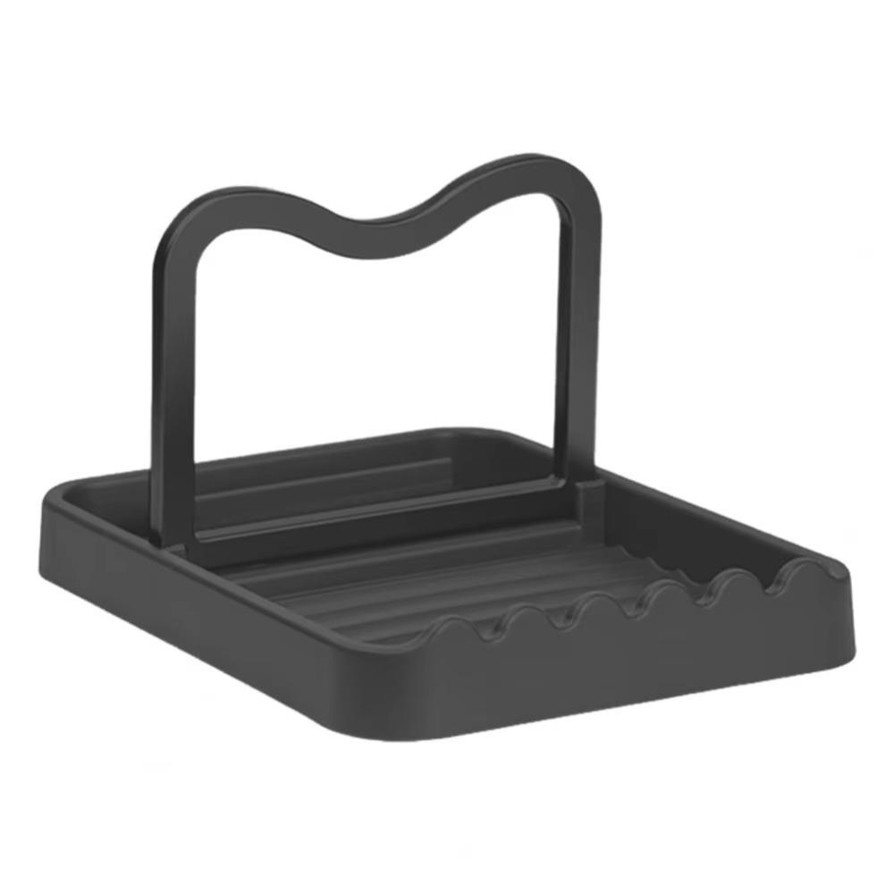 

Portable Draining Pot Lid Rack Non-slip Large Capacity Utensils Rack Foldable Spatula Rack for Easy Efficient Counter Storage чорний
