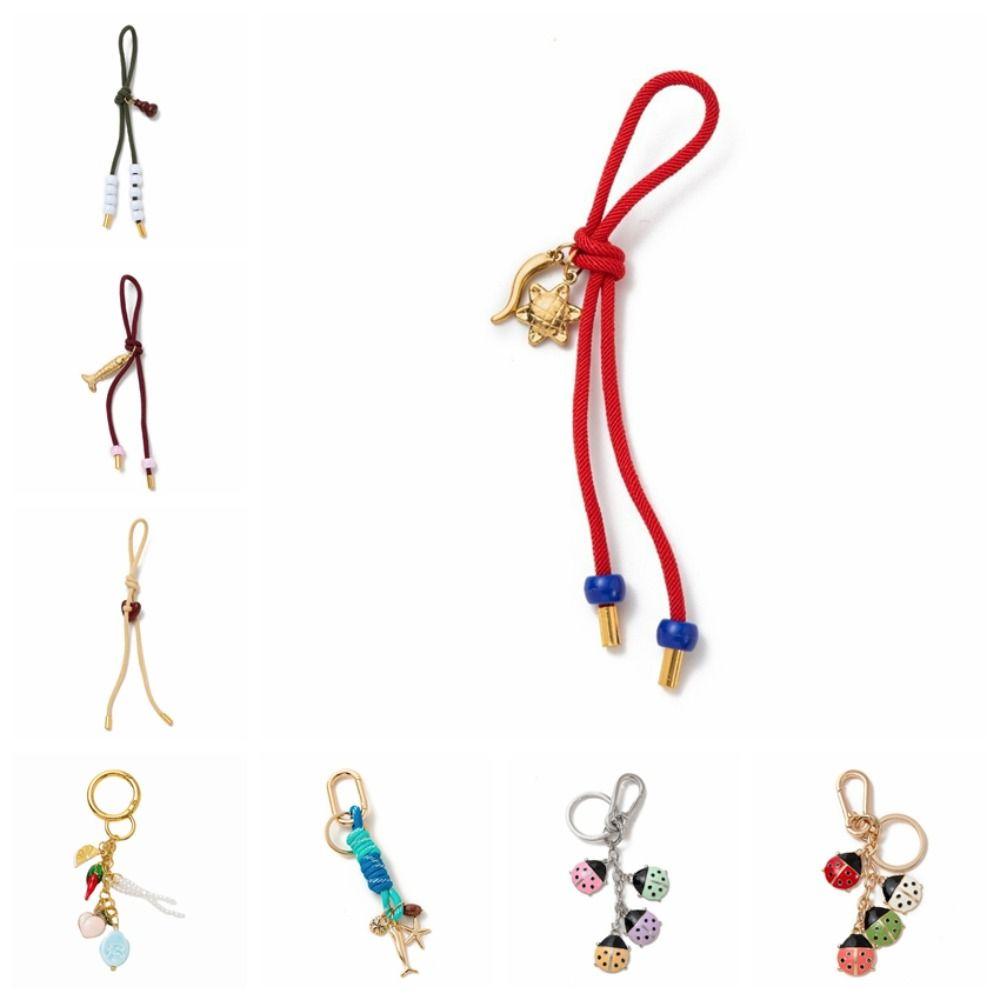 Unique Small Fish Key Chain Elegant Bag Pendant Creative Braided Rope Bag Charm Gift