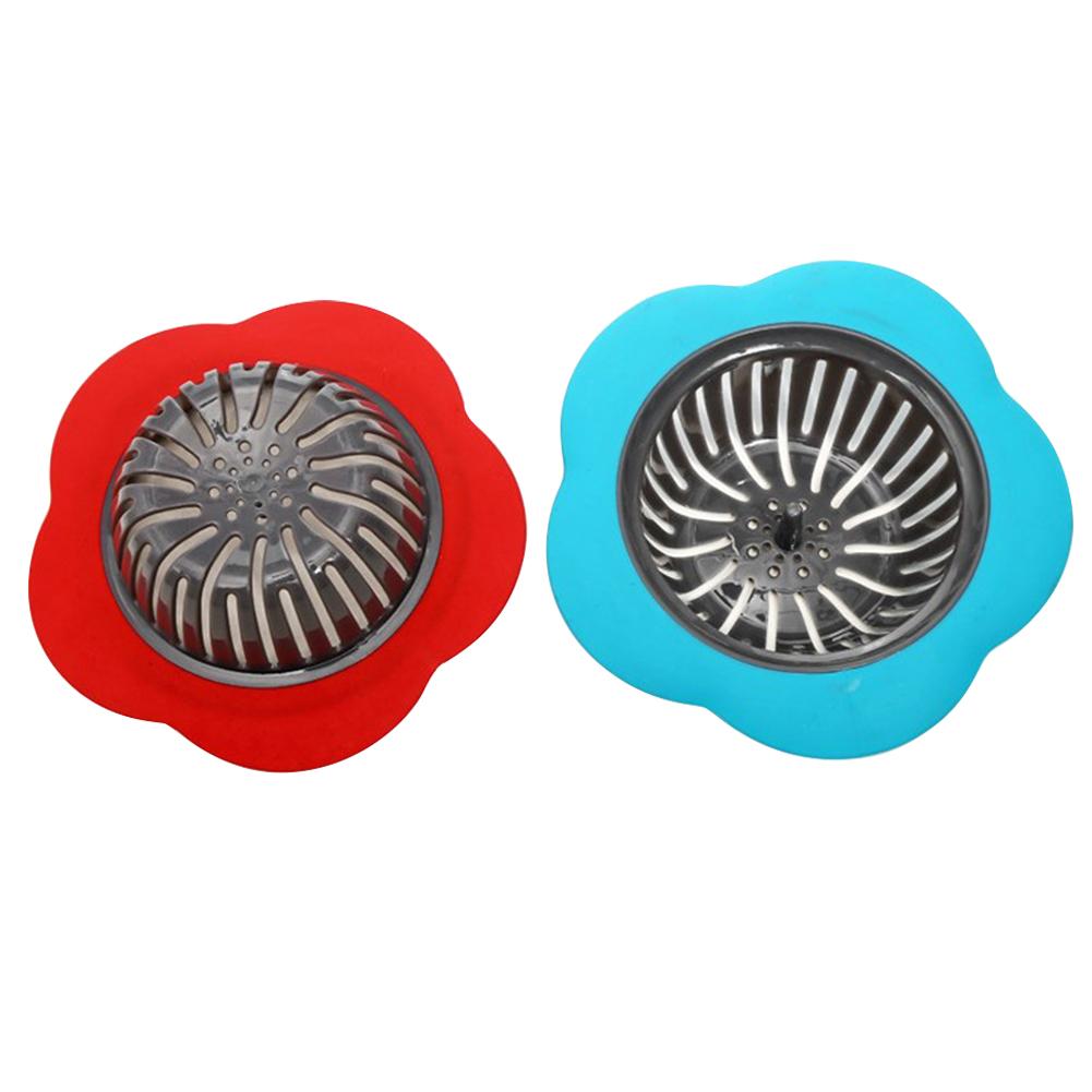 Flower Shape Sink Drains Cover Large Capacity Plastic Sink Sewer Easy Cleaning Bathroom Drainage Trap for Kitchen Bathroom