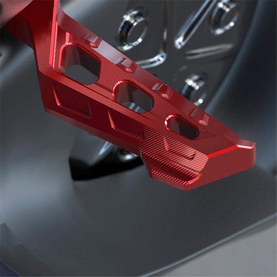 1Pair Red CNC Motorcycle Rear Rotary Pedal For Yamaha NMAX155 AEROX155 TMAX530