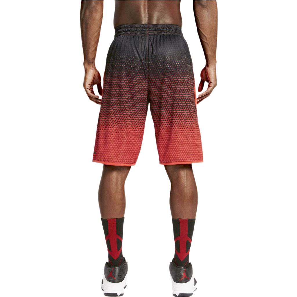 Jordan Gradual Color Block Straight Basketball Shorts Men Bottoms Red 800921-696
