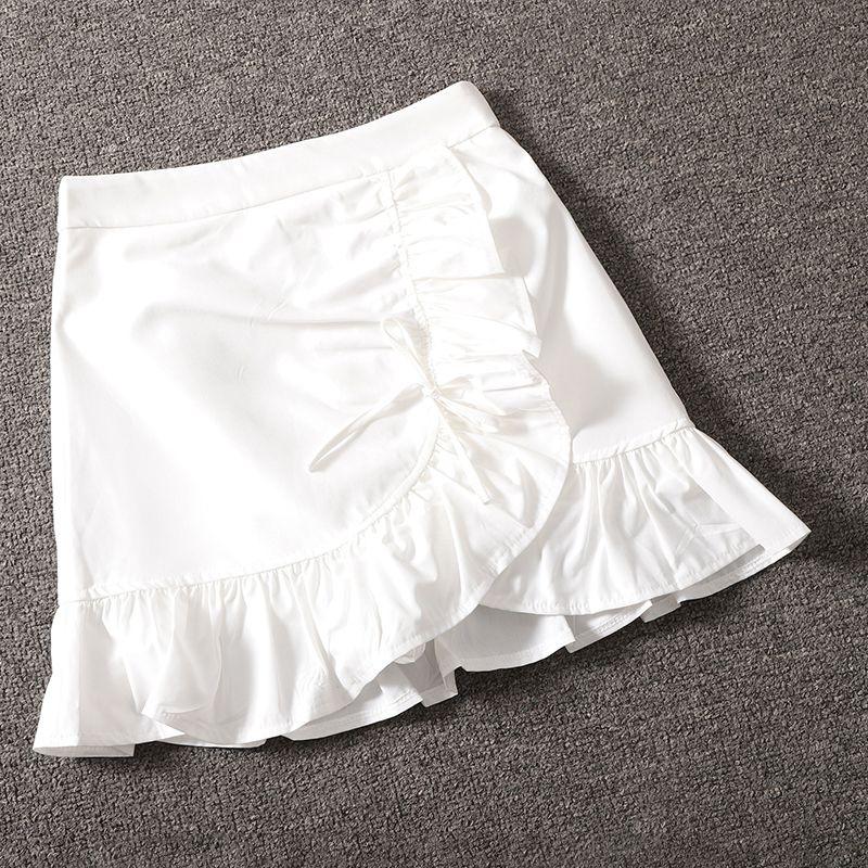 

Юбка-годе с оборками в западном стиле и бантом White((E4-4)) L