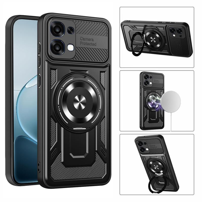 Applicable To OPPO A1X Excellent Armor 111 Rotating Bracket Mobile Phone Case Reno11Pro Wireless Charging Magnetic Protective Case