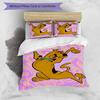 3pcs Scooby Doo pattern bedding set duvet cover set includes duvet cover &pillowcases, perfect all season bedroom decoration & gift
