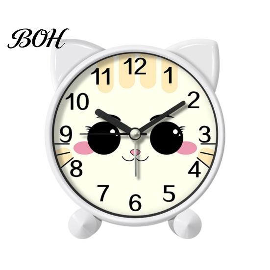 Battery Powered Clock Cartoon Animal Alarm for Students, Non-Ticking Quiet Movement Non Ticking Bedroom Clock, Operated Desk Home