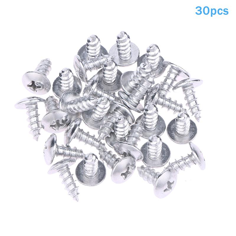 30Pcs/Pack M5*12Mm Universal Aluminum Alloy Motorcycle Cross Head Self Tapping Bolts Screws Nut Round Head Thread Diameter