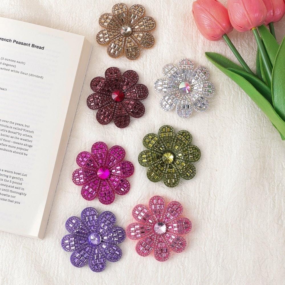 Rhinestone Embellished Non-Woven Fabric Flower Patches Plum Blossom Patches  Home Decor