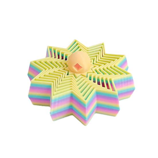 Erweiterter sensorischer Fidget-Stern Wirbelnder Spiralstern Fidget-Spielzeug Drehender Turm Flexibler Stern mit Griff zur Stress- und Angstlinderung Heim-Büro-Schreibtischspielzeug