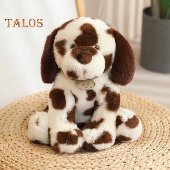 Gepunkteter Dalmatiner Plüschtier 25cm Superweicher Stoffhund Umarmbar Sitzende Pose Kuscheliges Hundeplüschtier Geschenk für Mädchen Jungen