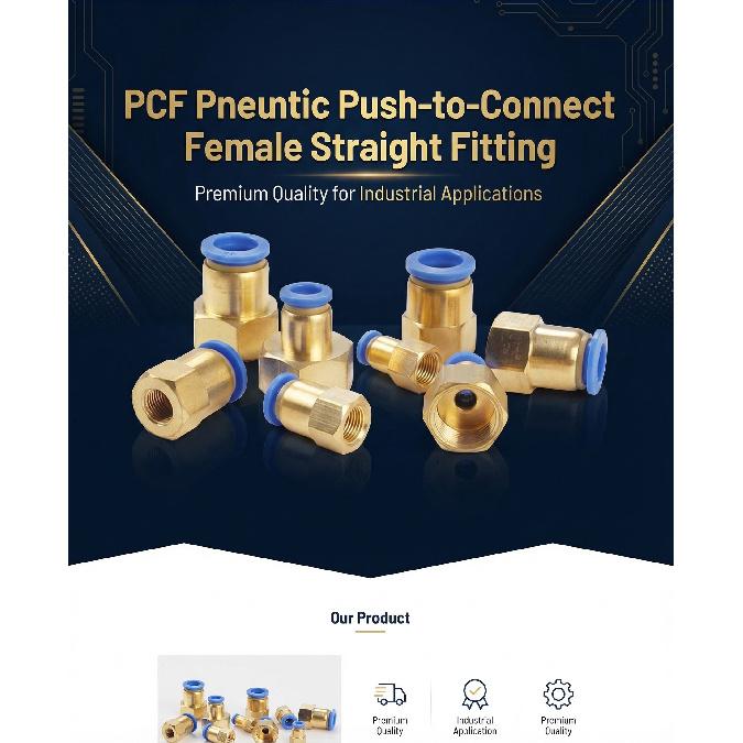 10PCS PCF Pneumatic Air Connector 4 6 8 10 12mm Hose Tube 1/8" 3/8" 1/2" 1/4" BSP Female Thread Brass Quick Pipe Joint Fitting PCV Valves 1