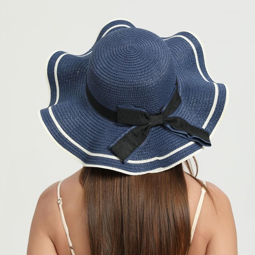 Wide Brim Sunscreen Bucket Hat Large Fisherman Hat Casual Straw Weave Sun Hat Ladies/Girls
