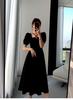 Hepburn Style Waist-Cinched Little Black Dress - Women's 2025 Summer Collection
