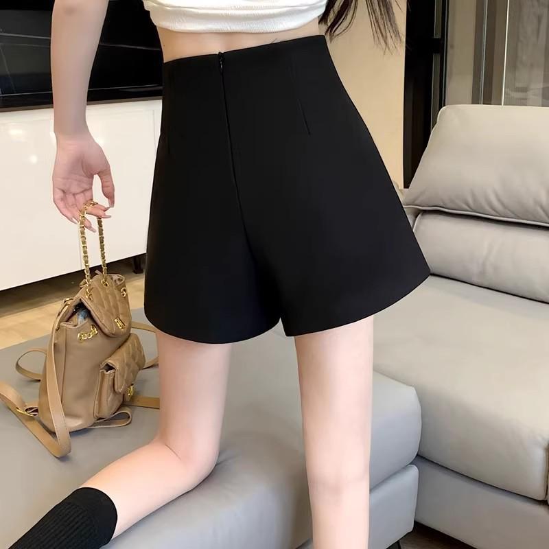 Spring 2026 Women's High-Waisted Wide-Leg A-Line Suit Shorts - Slimming & Versatile Casual Fashion