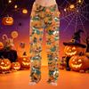 Women's Halloween Print Plush Lounge Pants Soft Elastic Waistband Casual Pajama Bottoms Comfortable Fit Relaxed Style