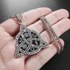 Style Trinity Celtic Knot Shield Pendant Witch Knot Necklace Men Women Irish Protection Amulet Jewelry