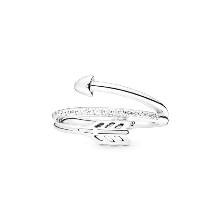 Pandora Cupids Arrow Dream Ring Women ring 197830CZ Box,50,Silver