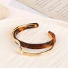 Korea Light Luxury White Shellfis Board Bracelet Bend Metallic Texture Bracelets Set for Women Fashion Jewelry Gifts Wholesale
