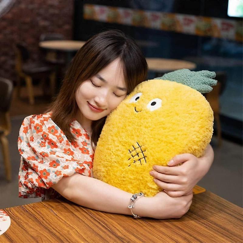 Mango Plush Toy Pillow Adorable Soft Fruit Stuffed Animal with Smile Face and Cute Expression Pretty Sweet Gifts for Kids Boys 17.7 Inches