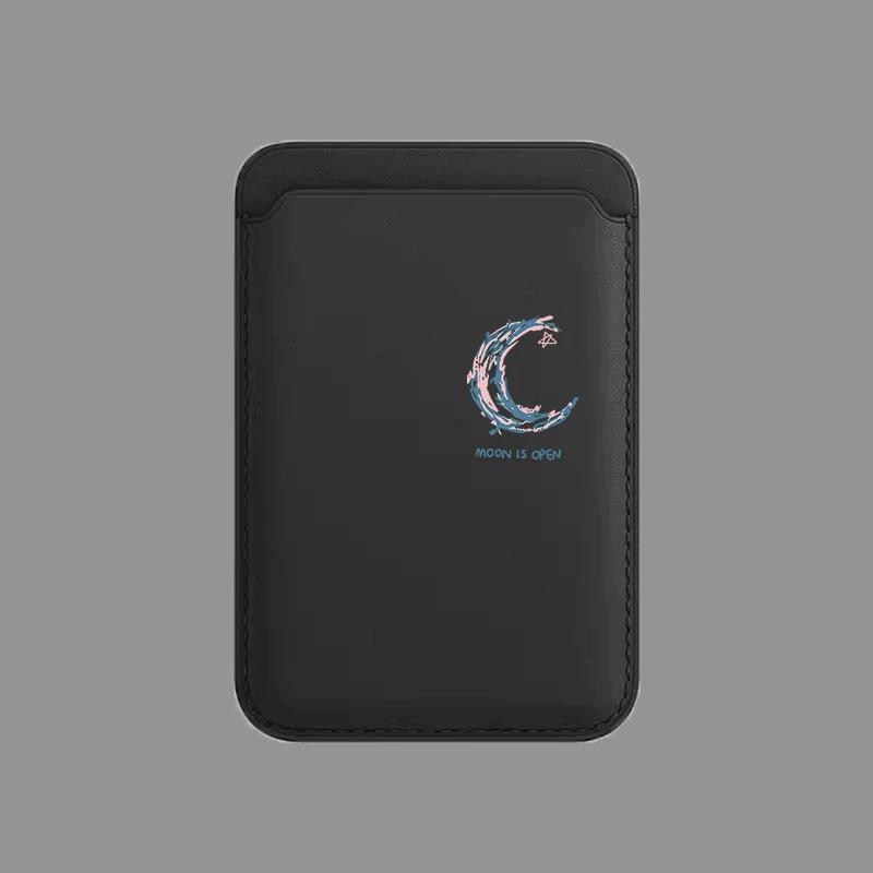Magnetic Leather Card Holder & Case for Apple Phones