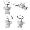 Pack of 4 Cute Flocked Koala Keychain Youthful Koala Key Accessory Lightweight And Easy To Carry Keychain Decoration
