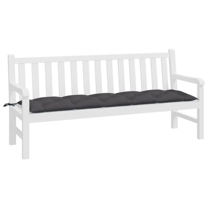 VidaXL Coussin de banc de jardin anthracite 180x50x7 cm tissu oxford 314968
