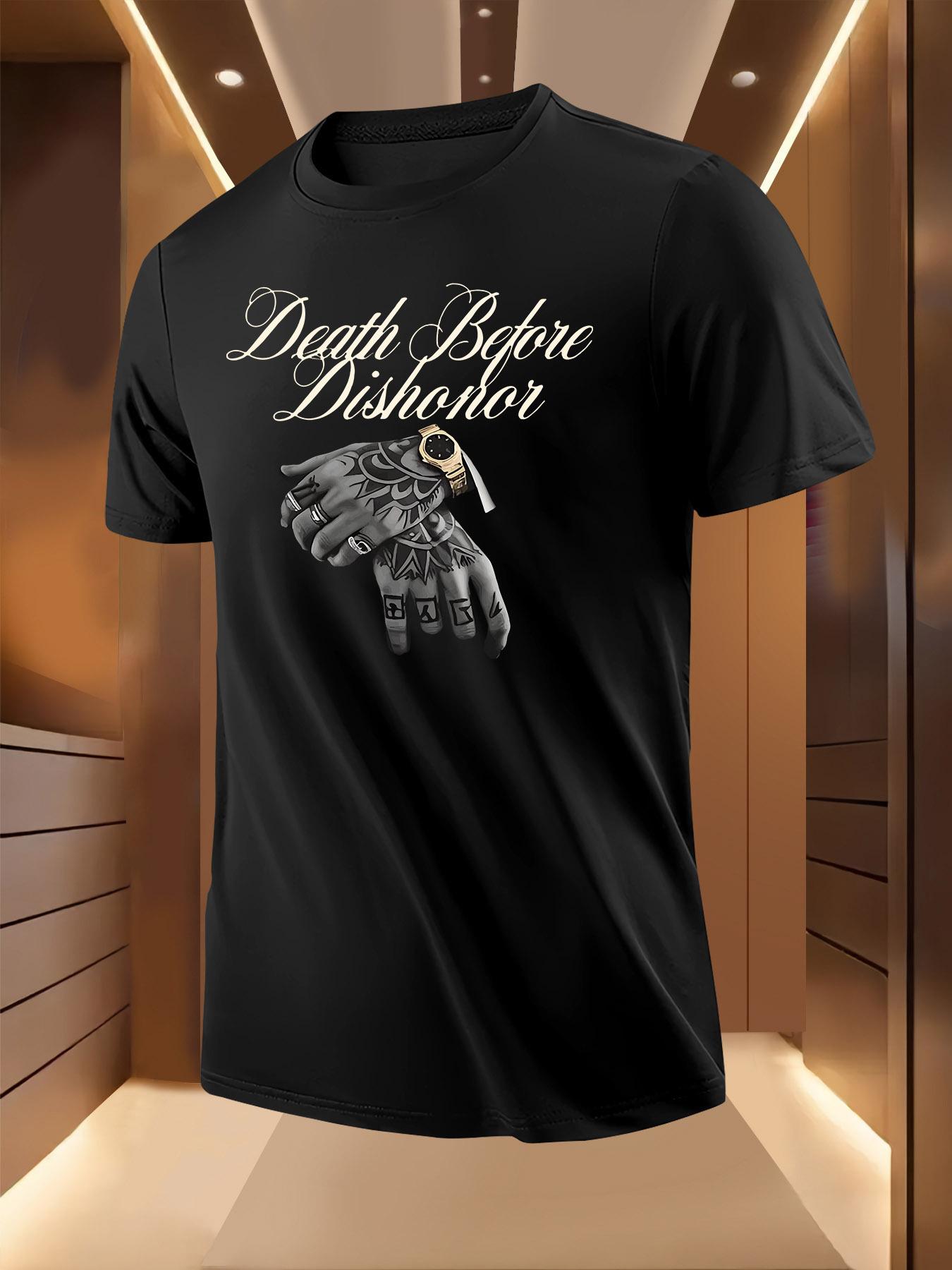 Death Before Dishonor  Graphic Tshirt - Bold Skull Sword... L