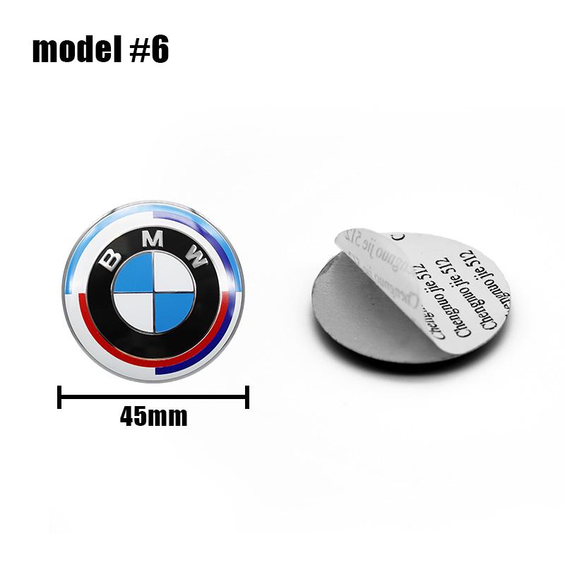 1 Stück 45mm 47mm Auto Lenkrad Dekoration Abzeichen Aufkleber Logo Zubehör Für BMW E46 E90 E60 F30 F10 E39 E36 F20 E87 E90 E70