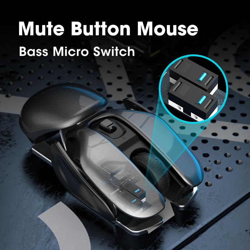 Mute Wireless Gaming Mouse Ergonomische 4 Tasten 1600DPI Computer Gamer Maus Wiederaufladbare Slience Optische Maus für PC