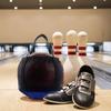 Durability Bowling  Storage Bag With Meshes Pocket Elastic Cord Closure Light weight Compacts Travel Accessory