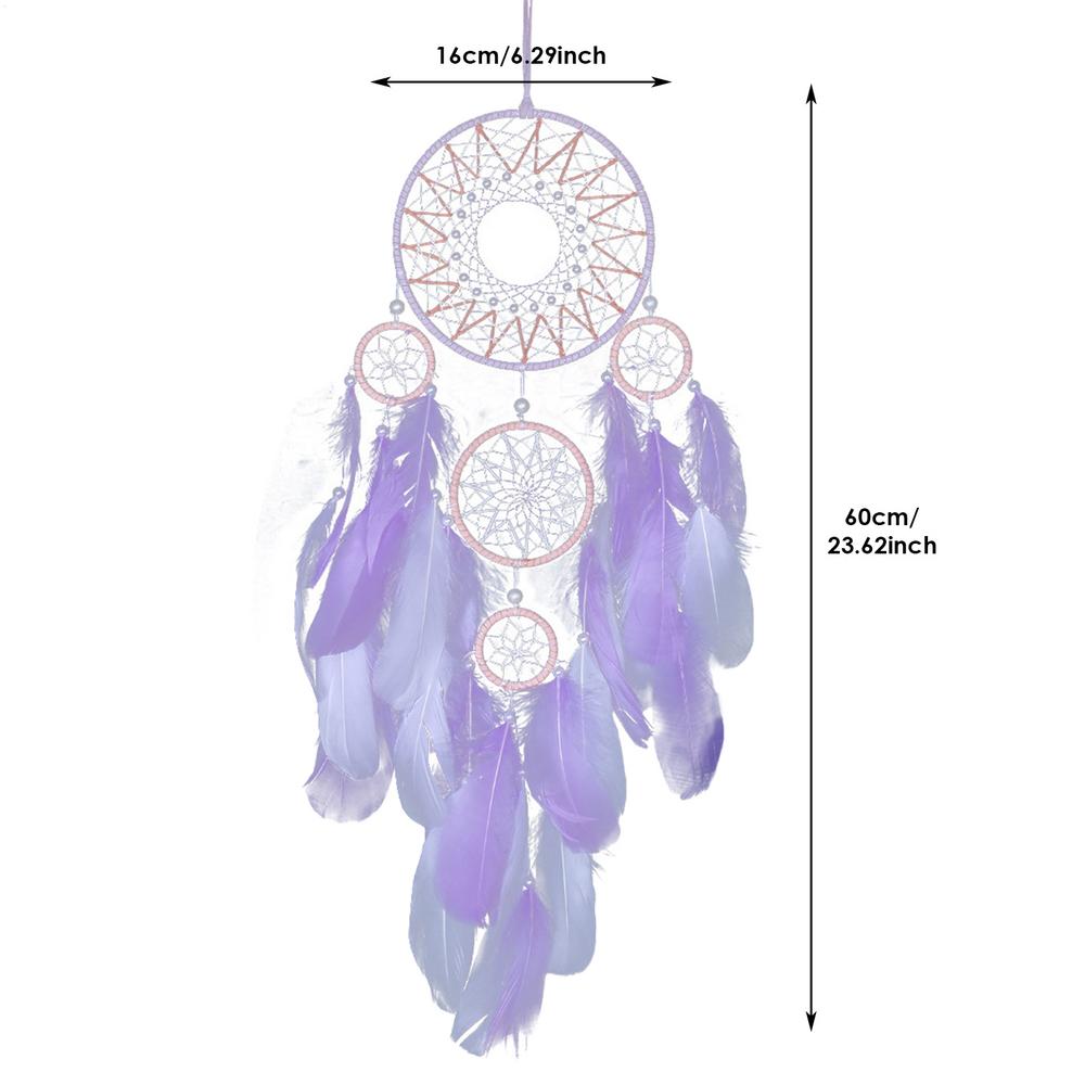 Dreamcatcher Pendant Handmade Dream Catcher Wall Decoration with Lucky Pendant Beads Wall Hangings Decor For Room Party Wedding