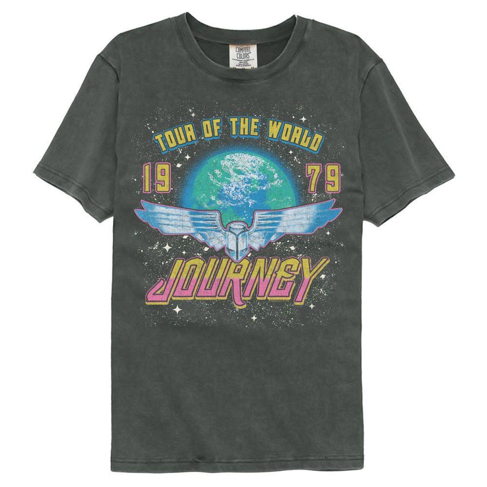 Journey Tour Of The World Pepper Comfort Colors T-Shirt L