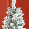 Snowy Artificial Christmas Tree 183cm with 479 Branches and Metal Stand, Green Christmas Tree for Indoor Living Room