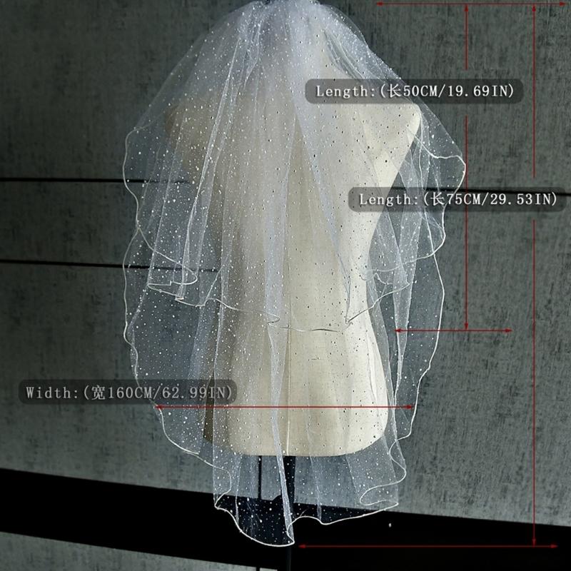 Short Wedding Veil for Bride White Bridal Veil Bachelorette Party Veil Headpiece Engagement Event Formal Veil Headdress