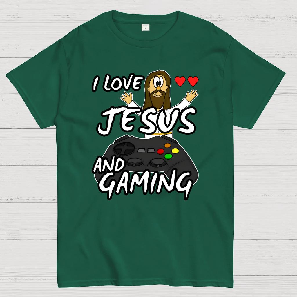 I Love Jesus And Gaming Cotton Summer Casual Cool Loose T-Shirt