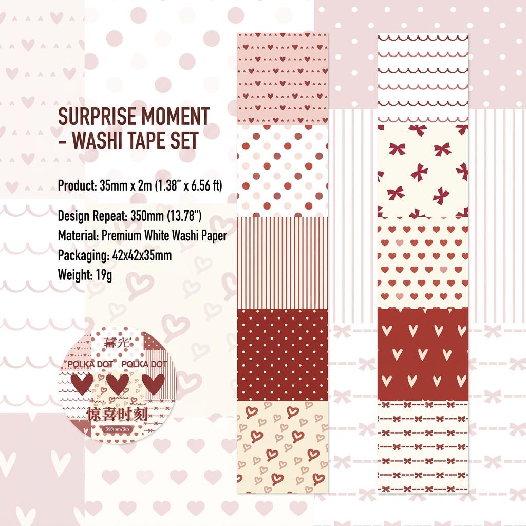 Journal Scrapbooking Tape Clear Printing White Kraft Paper Tape Diy Embellishments Good Adhesion Vintage Washi Tape For Diy