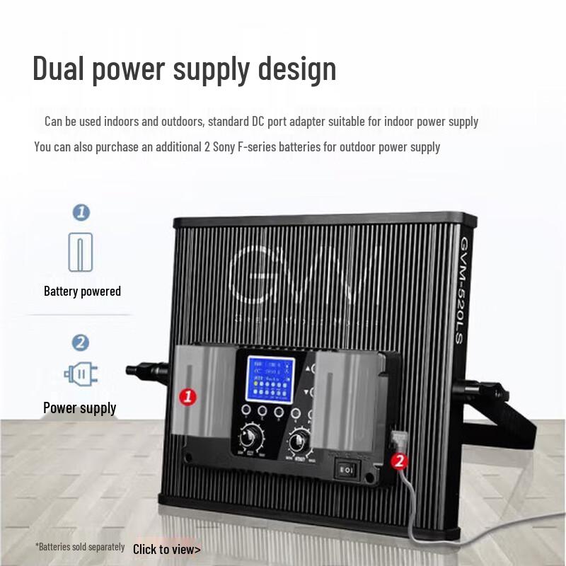 GVM Dual-Color LED Flat Panel Video Light