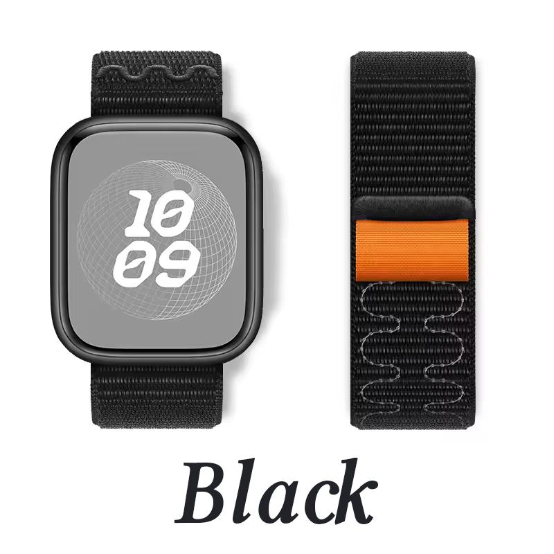 Nylon Loop Watch Strap for Apple IWatch 10 9 8 7 6 5 SE Ultra 2 44MM 45MM 46MM 49MM 42MM Sport Adjustable Braided Band Bracelet