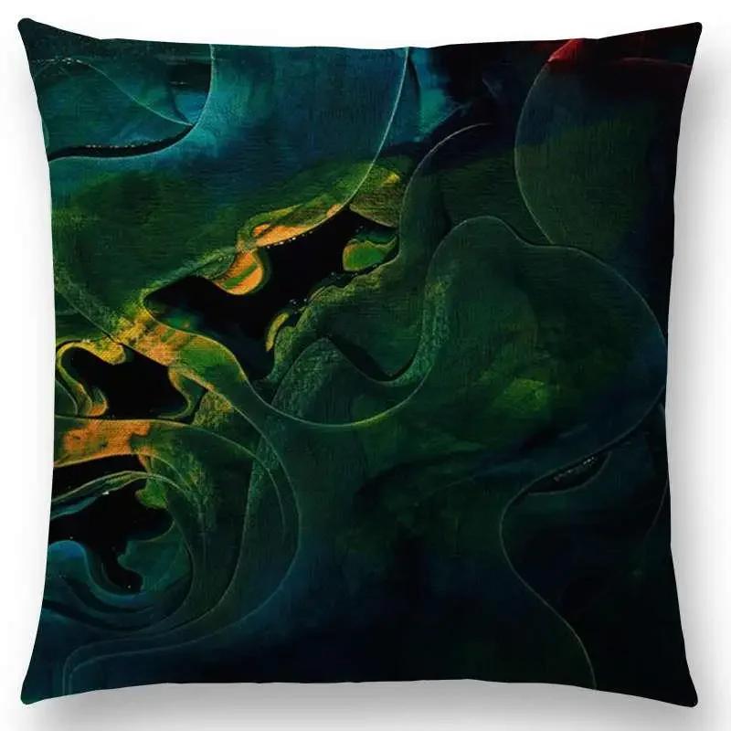 Neuankömmling Abstrakt Gedruckt Flexibel Freiheit Wunderschöne Elegante Linien Farbenfroh Herrlich Layering Kissenbezug Sofa Wurfkissen