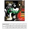 Caye EW-Serie 6-teilige E-Gitarrensaiten, sechseckige, vernickelte Gitarrensaiten aus Kohlenstoffstahl