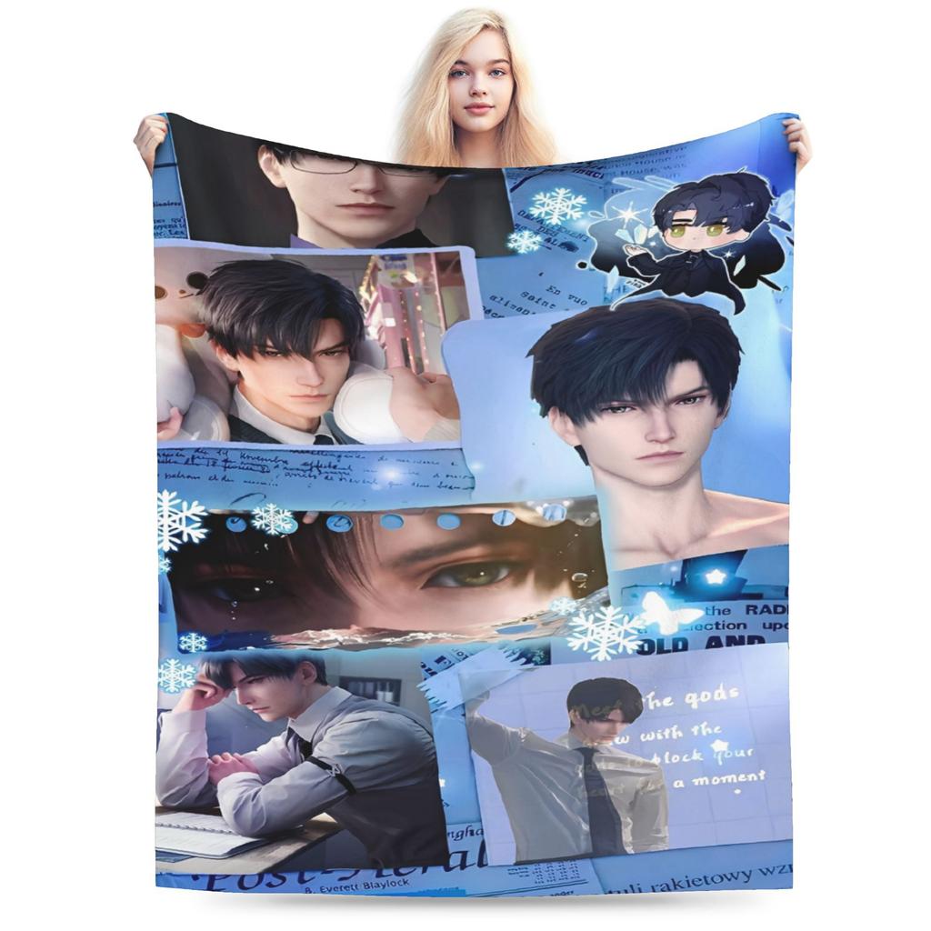 Love and Deepspace Zayne Blankets Velvet Cozy Lightweight Thin Throw Blanket for Bedroom Bedspreads