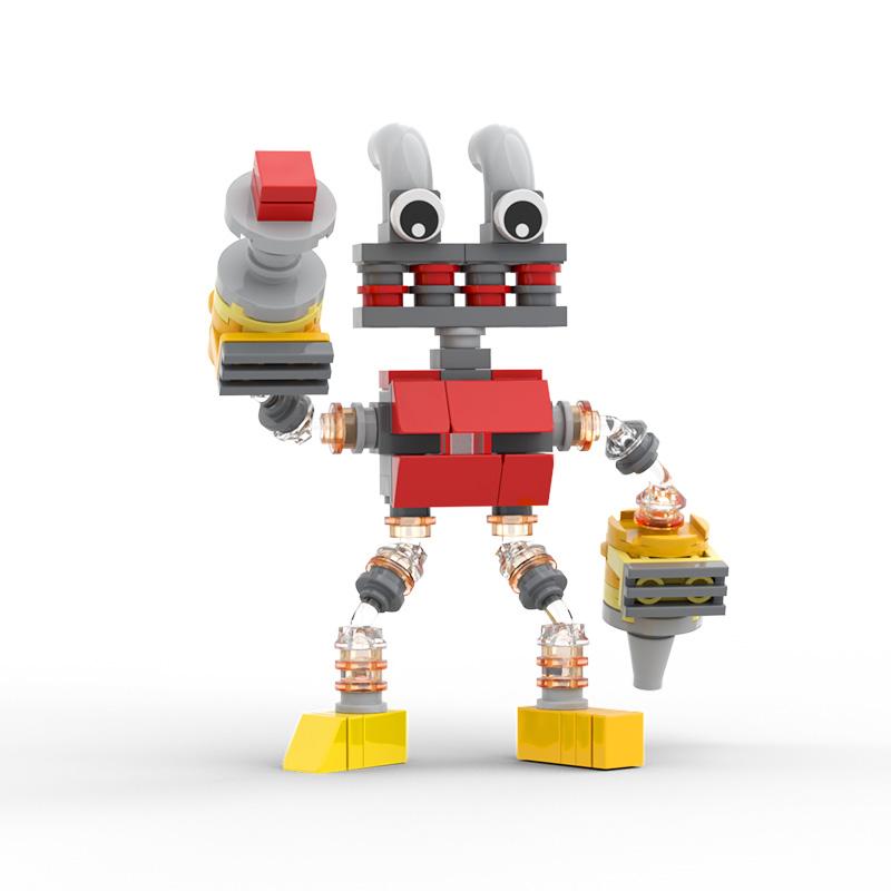 BuildMoc My Singing Chorus Wubbox Robot Building Blocks Set Cute Song Monsters Figures Bricks DIY Toy For Children Birthday