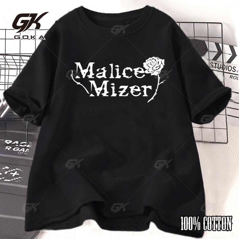 Malice Mizer Rose  Women Men Rock Music Graphic T Shirts Round Neck Cotton Short Sleeve  Oversized Streetwear Unisex