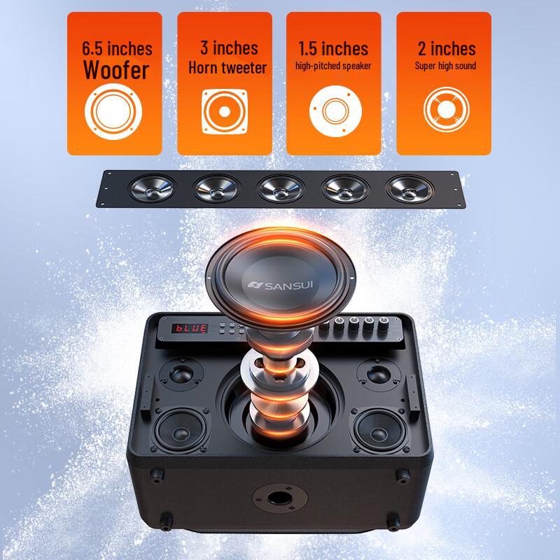 SANSUI Portable Karaoke KTV Speaker System