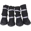 4pcs Set Reflective High Top Dog Boots for Large Dogs Anti Slip Design with Adjustable Closure for Walking In Rain or Snow (XL #02)