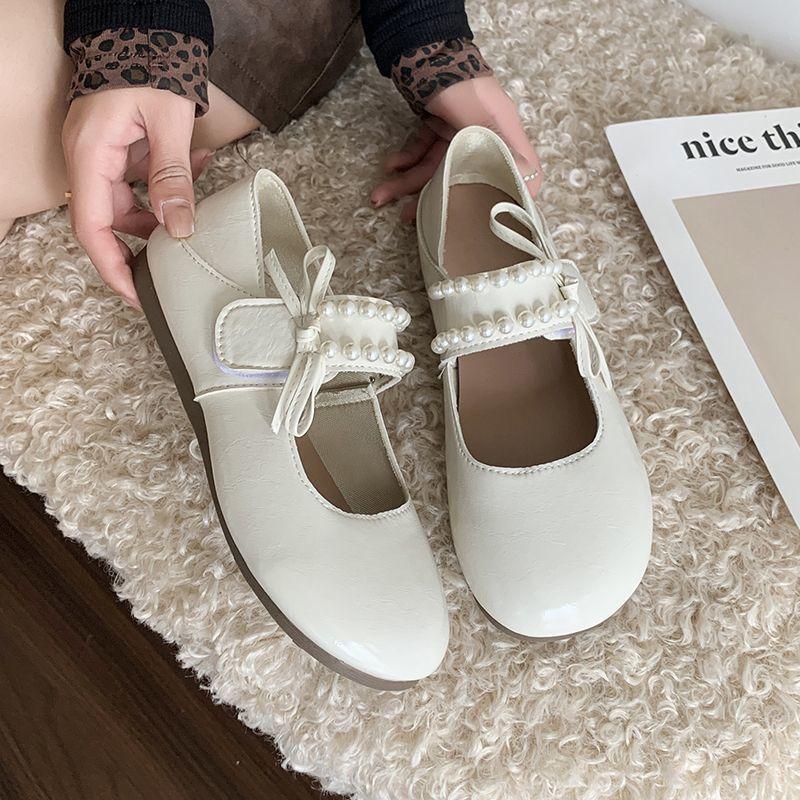 Beautiful with skirts, not tired, flat-soled soft-soled Mary Jane shoes for women's 2025 summer and autumn new ballet silver shoes