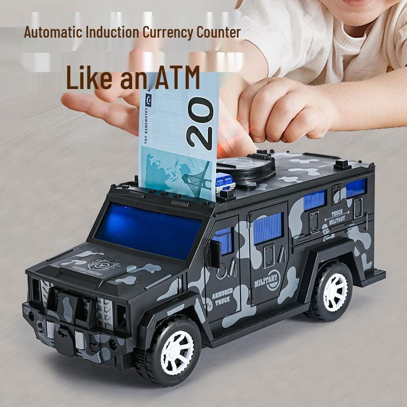 Children's Electric Armored Car Savings Bank Toy
