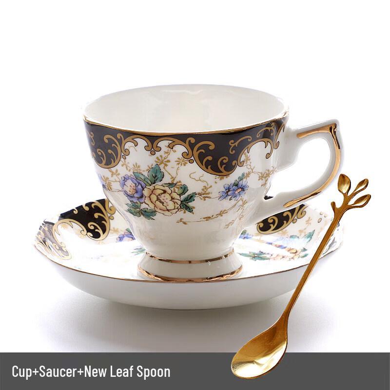 Qīwēi European Bone China Floral Coffee & Tea Cup Set