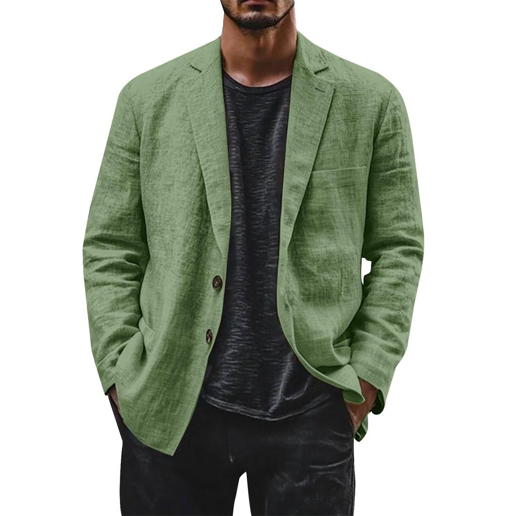 Men's Casual Long Sleeve Blazer Jacket with Pockets Lightweight Fashion Outerwear Suitable for Various Occasions Stylish Design